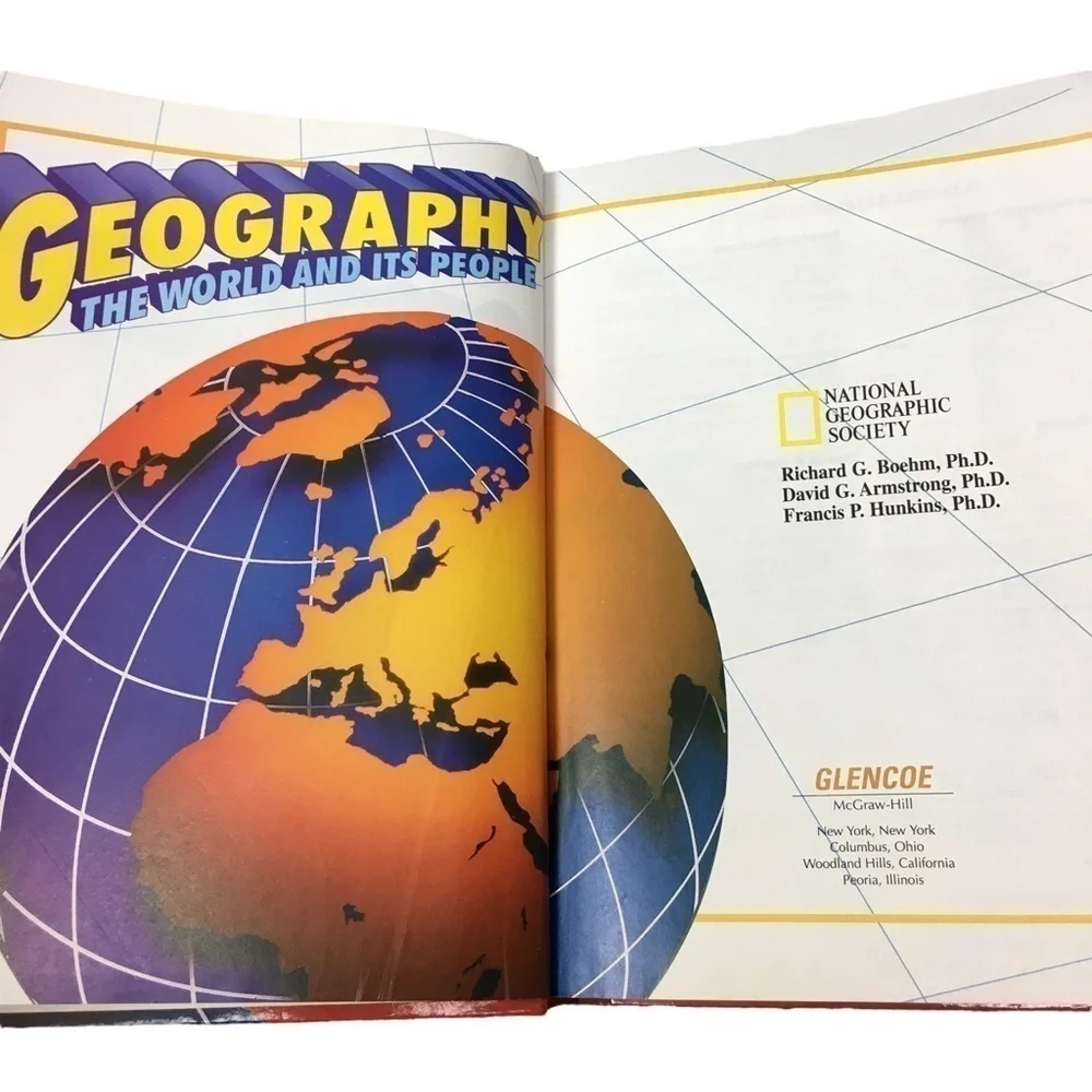VINTAGE 1998 Geography Book The World and Its People National Geographic Society